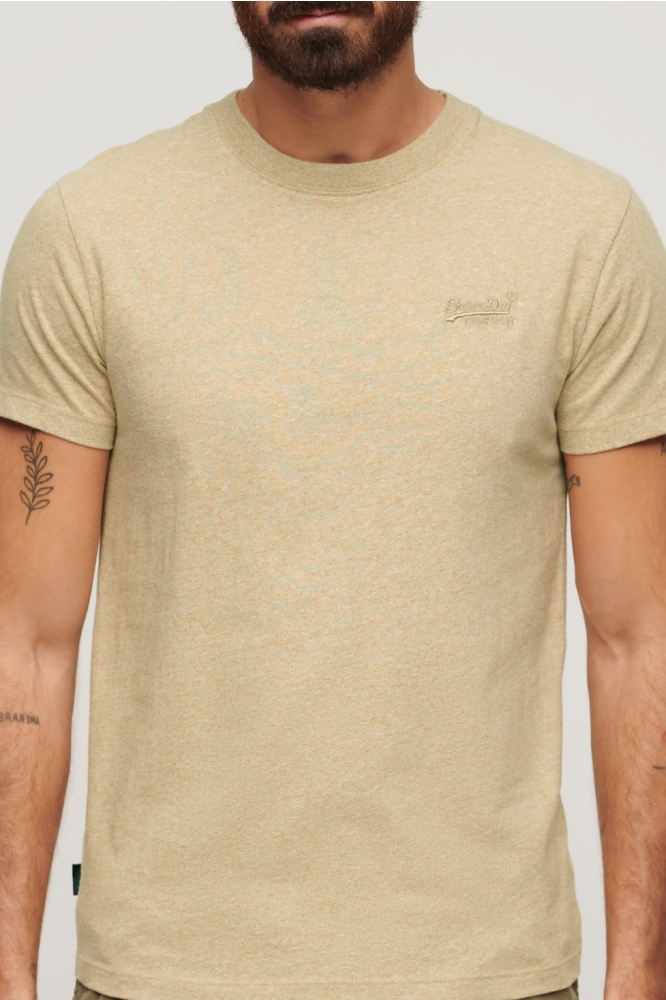 ESSENTIAL LOGO EMB TEE M1011245A TAN BROWN FLECK MARL
